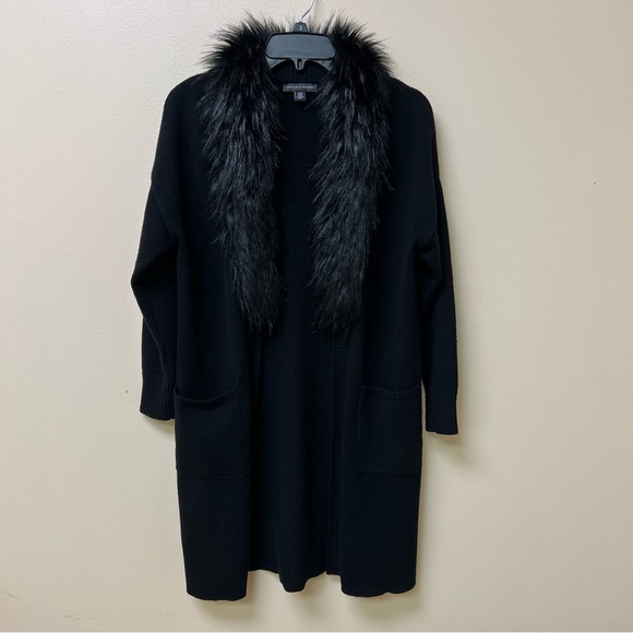 SAKS OFF FIFTH Fur Cardigan - Picture 2 of 4